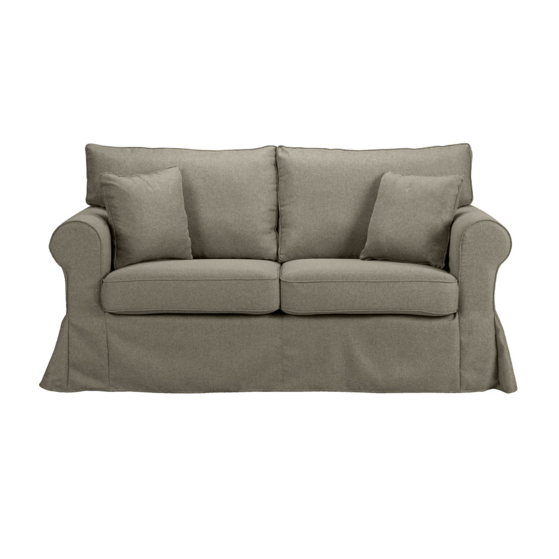 ASHLEY SOFA 2SEAT REMOVABLE COVER EASY CLEAN FABRIC BROWN LIGHT E1 EU
