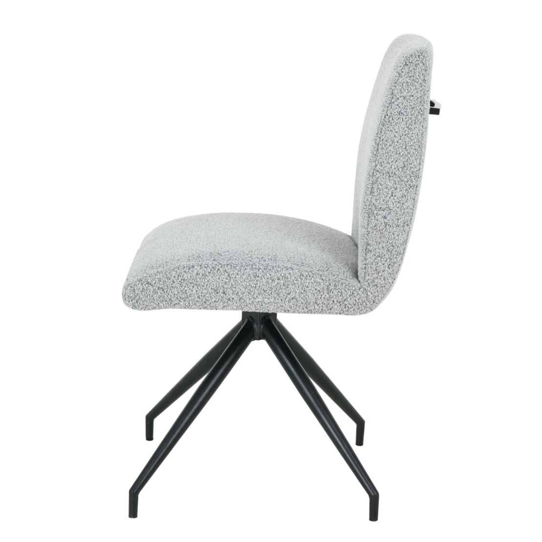 ARM CHAIR FABRIC GREY LIGHT METAL BLACK MAT E1 PRC