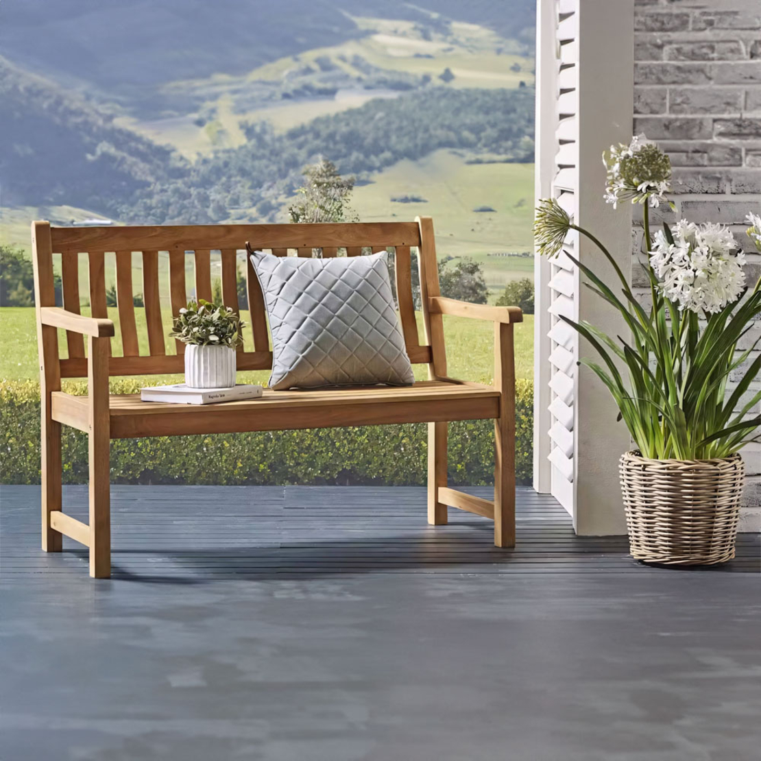 GARDEN BENCH WOOD ACACIA NATURAL 120x59,5xH88cm VN