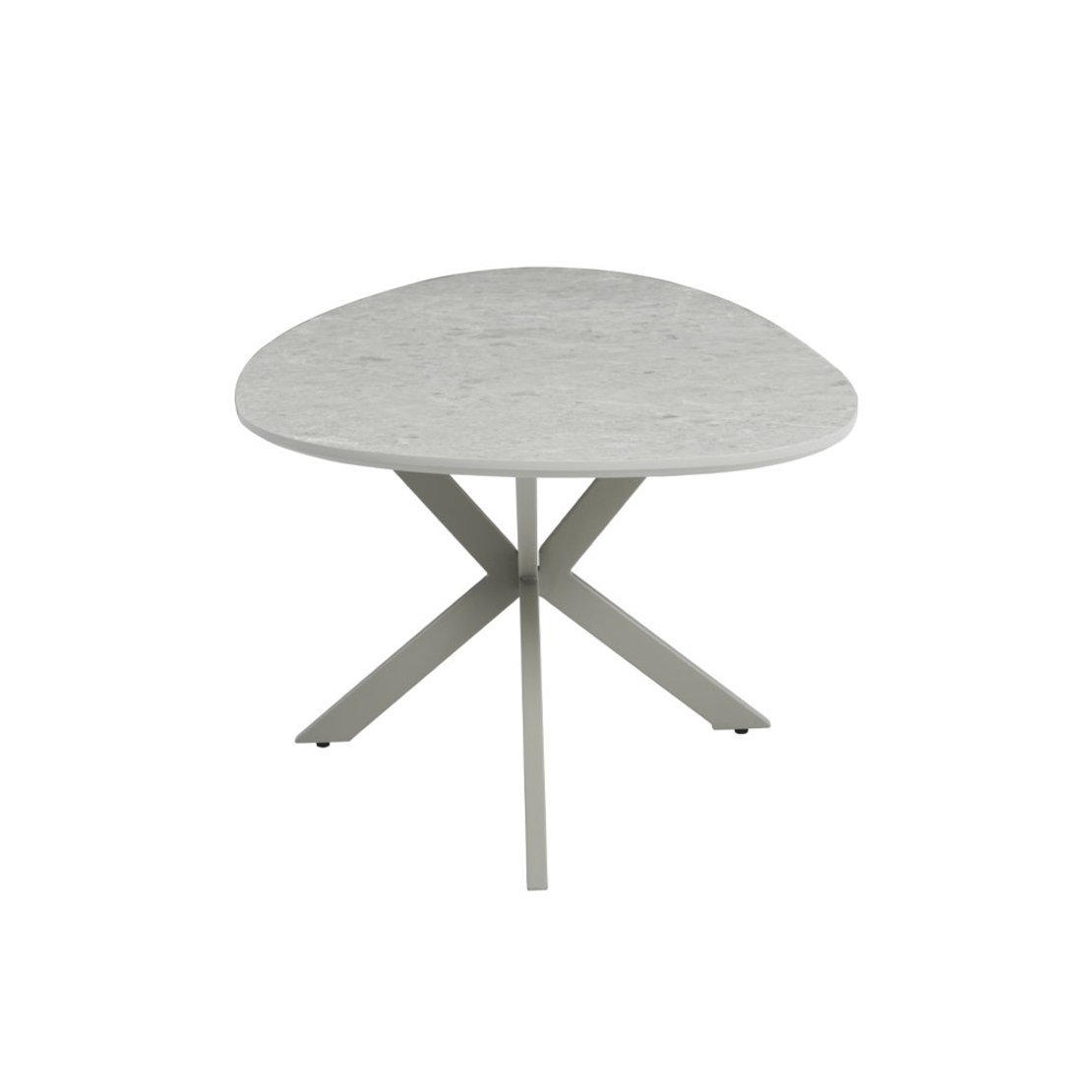 CASPIAN COFFEE TABLE MELAMINE GREY WITH MARBLE PATTERN METAL LATTE 120x60x43 E1 PRC