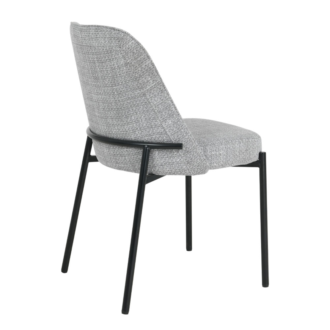 LUJO CHAIR FABRIC GREY LIGHT METAL BLACK MAT E1 PRC
