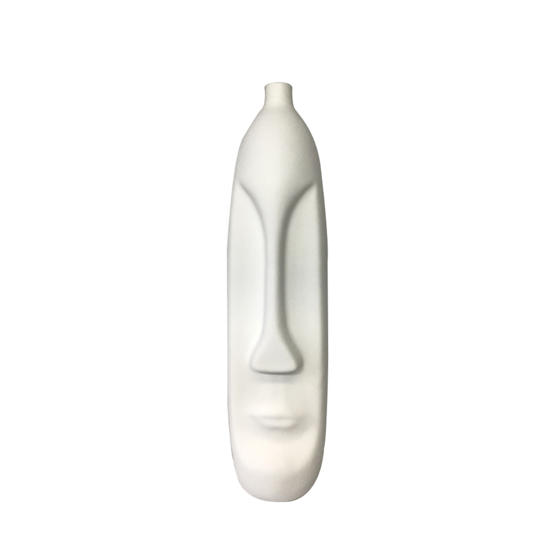 BARIK WHITE VASE POLYRESIN WHITE D10xH38cm PRC