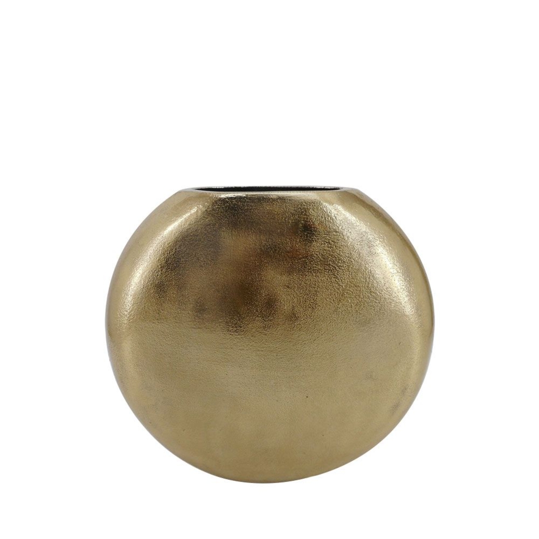 BALLON VASE ALUMINIUM GOLD 28x27xH8cm IN