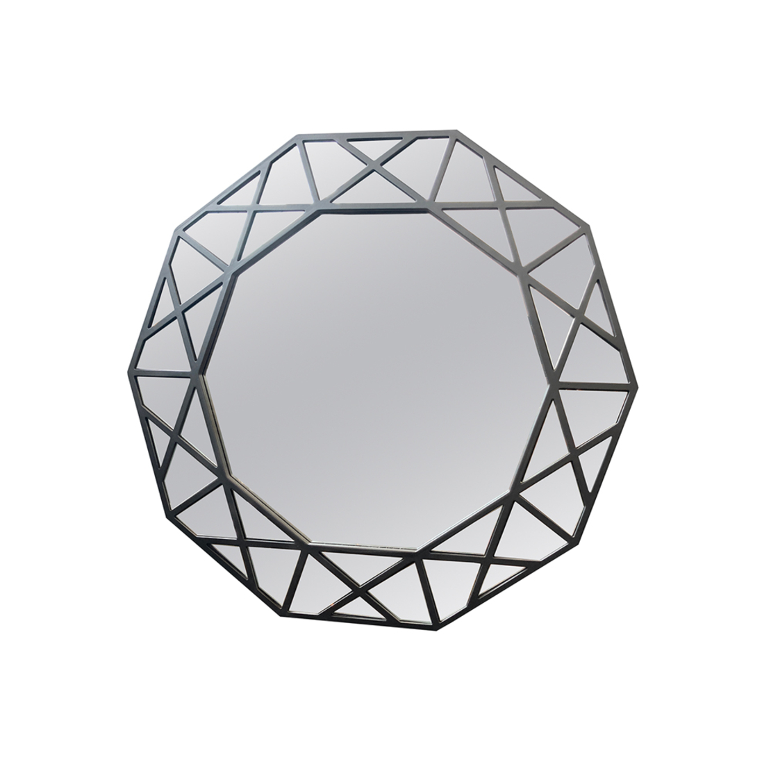 DIAMANTE MIRROR WALL POLYURETHANE BLACK 80x80cm PRC