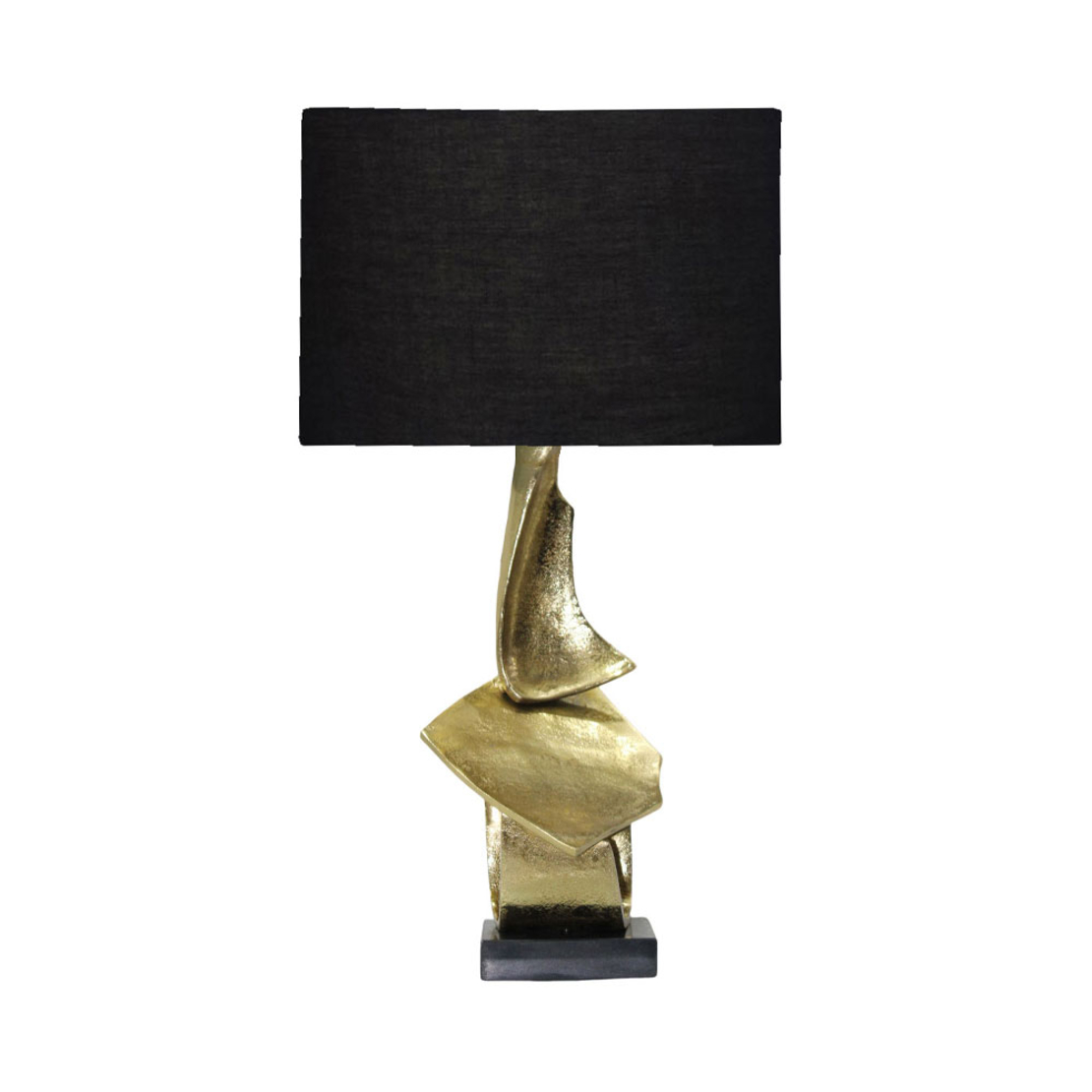 LOUVRE LAMP TABLE GOLD BLACK 36x36xH66cm CE IN