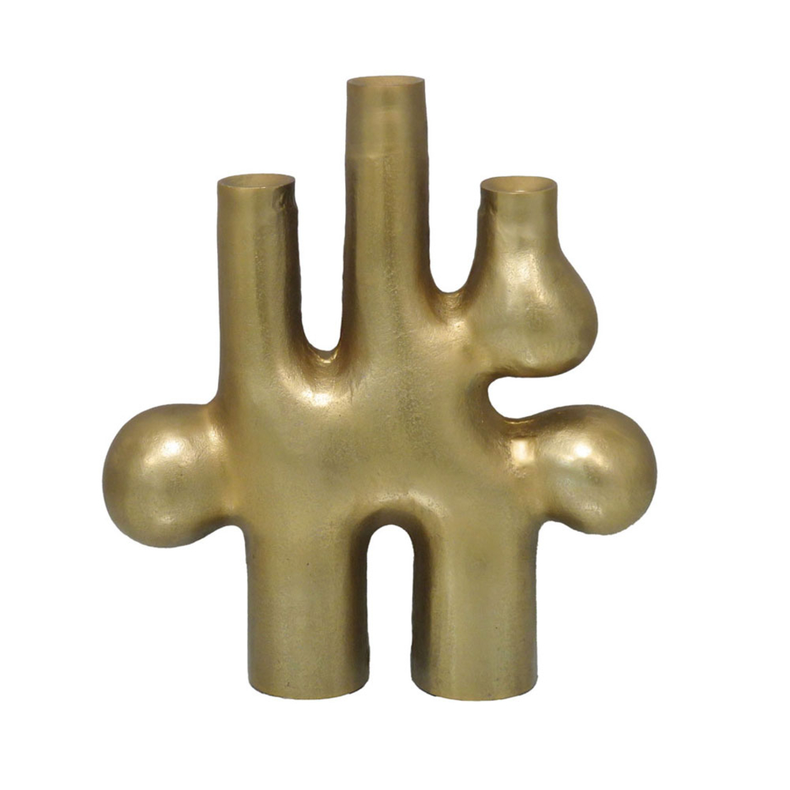 BRONTIE CANDLE HOLDER 38x9x42 ALUMINIUM GOLD