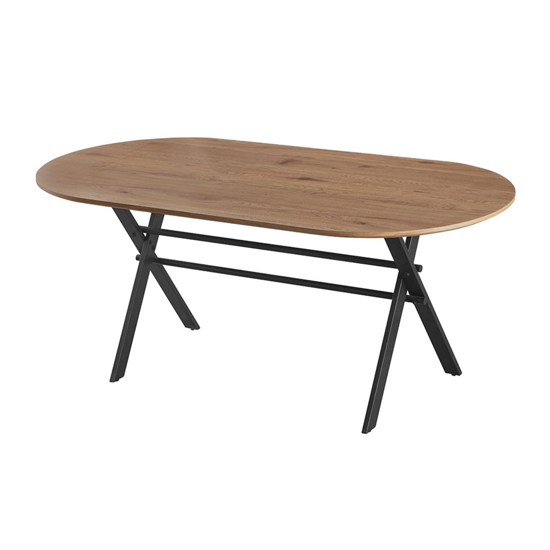 METRON TABLE CHIPBOARD WITH MELAMINE CARTA SONOMA METAL BLACK PRC