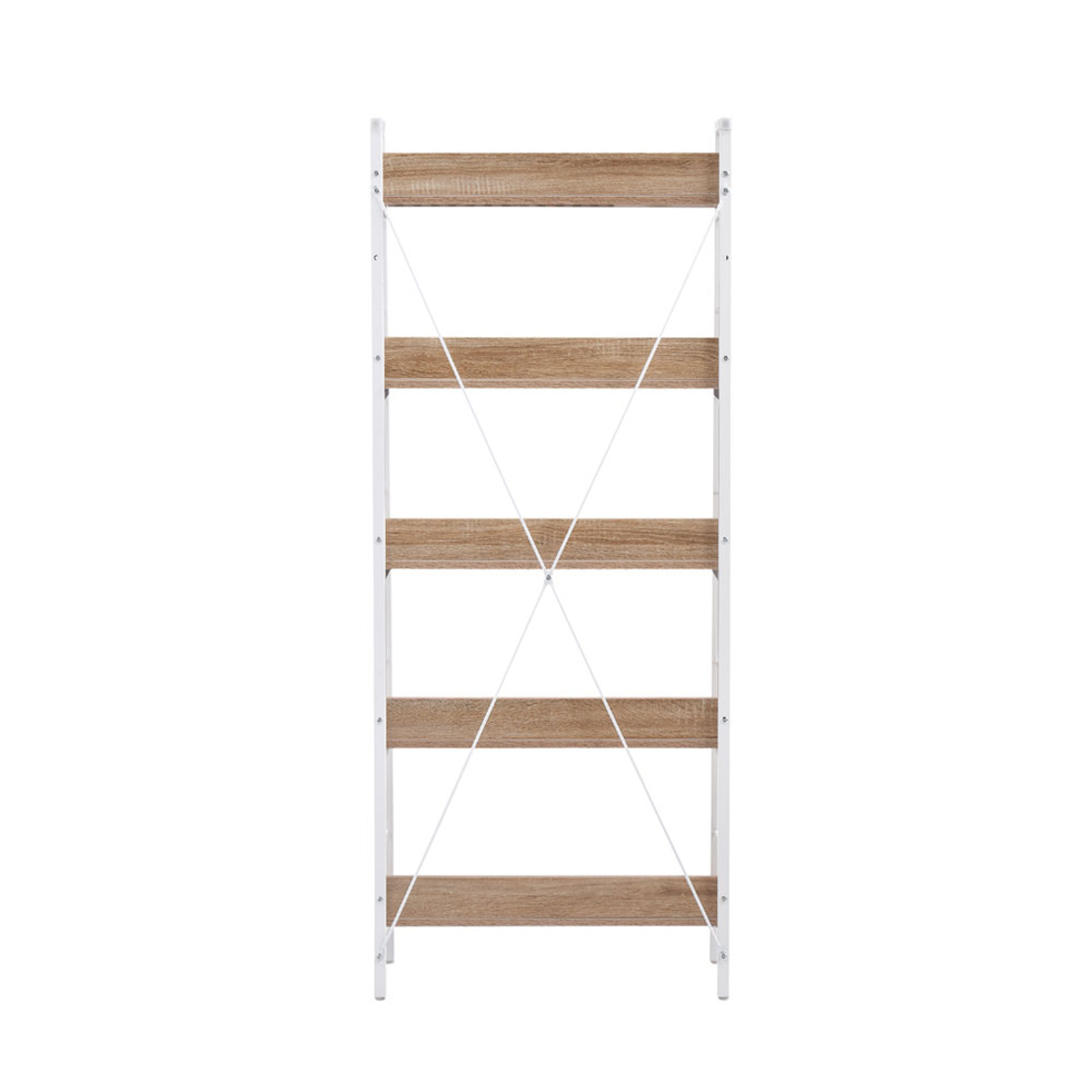 ONE STEP UP BOOKCASE 5SHELVES CHIPBOARD WITH MELAMINE SONOMA WHITE 60x35xH149cm E1 PRC