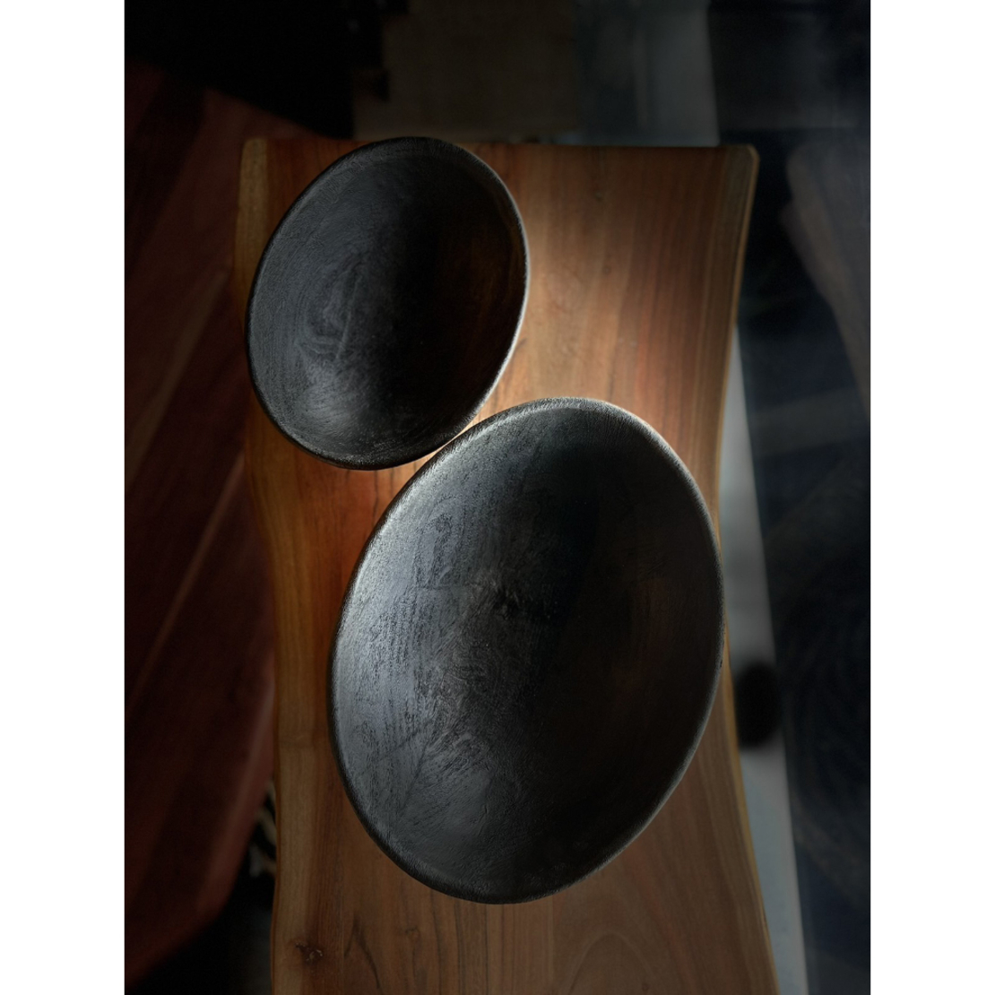 BULAT BOWL POLYRESIN BLACK 34x25,5xH14cm PRC