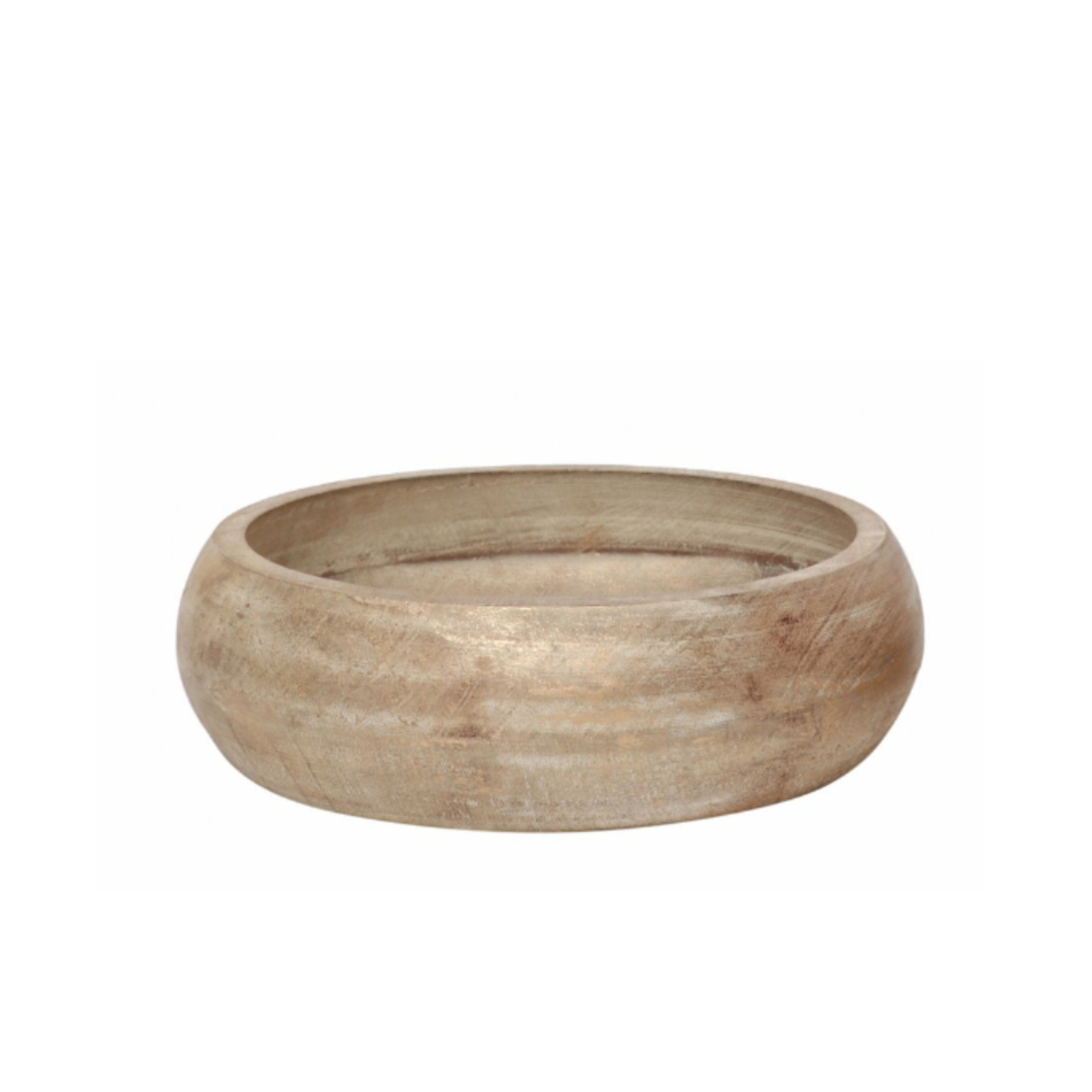MUISA BOWL WOOD MANGO GOLD BRASS D25xH7cm IN