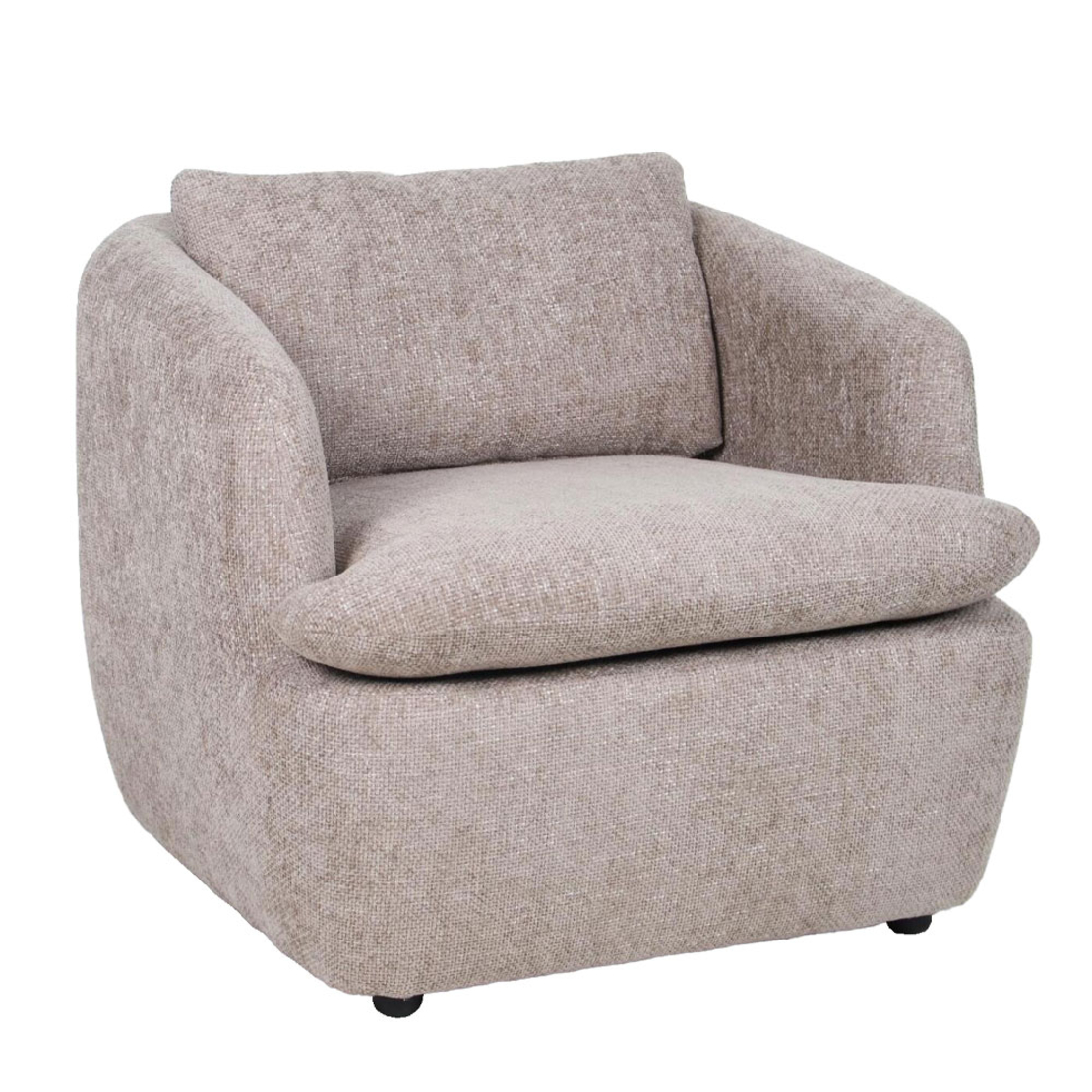 SQUARE ARMCHAIR FABRIC BEIGE PRC
