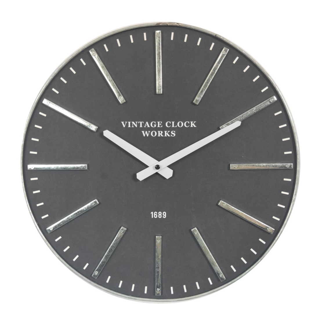 FLEK CLOCK WALL MDF BLACK WHITE D40xH4,5cm PRC