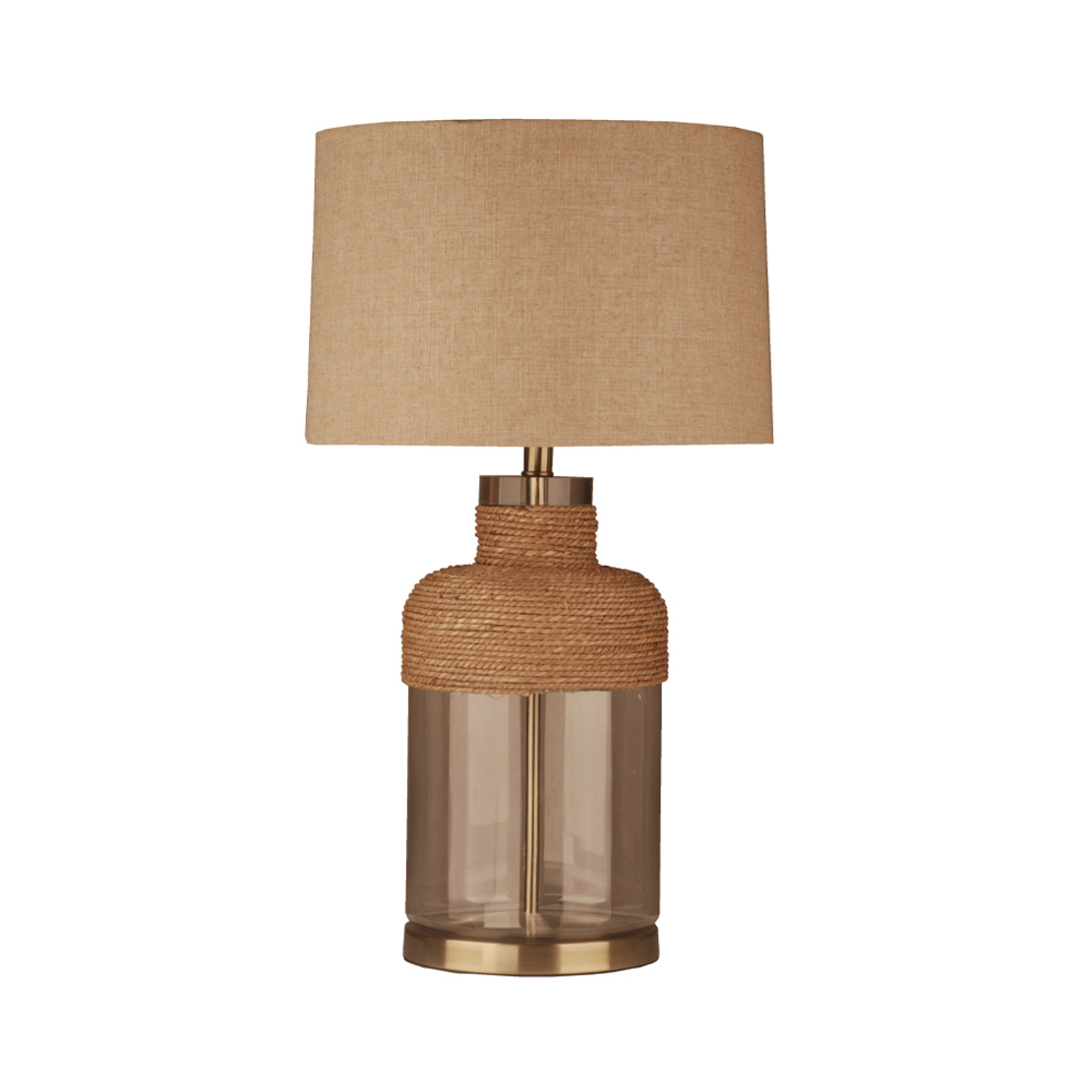HOSANNA LAMP TABLE GLASS LINEN TRANSPARENT GOLD BE