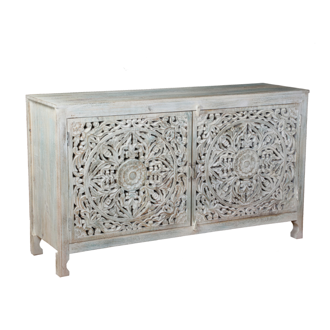 KRISNA SIDEBOARD WOOD MANGO MINT ANTIQUE WASHED 150x45xH86cm IN