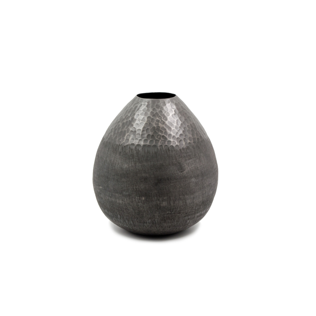 DROP VASE ALUMINIUM GRAPHITE D25xH21cm IN