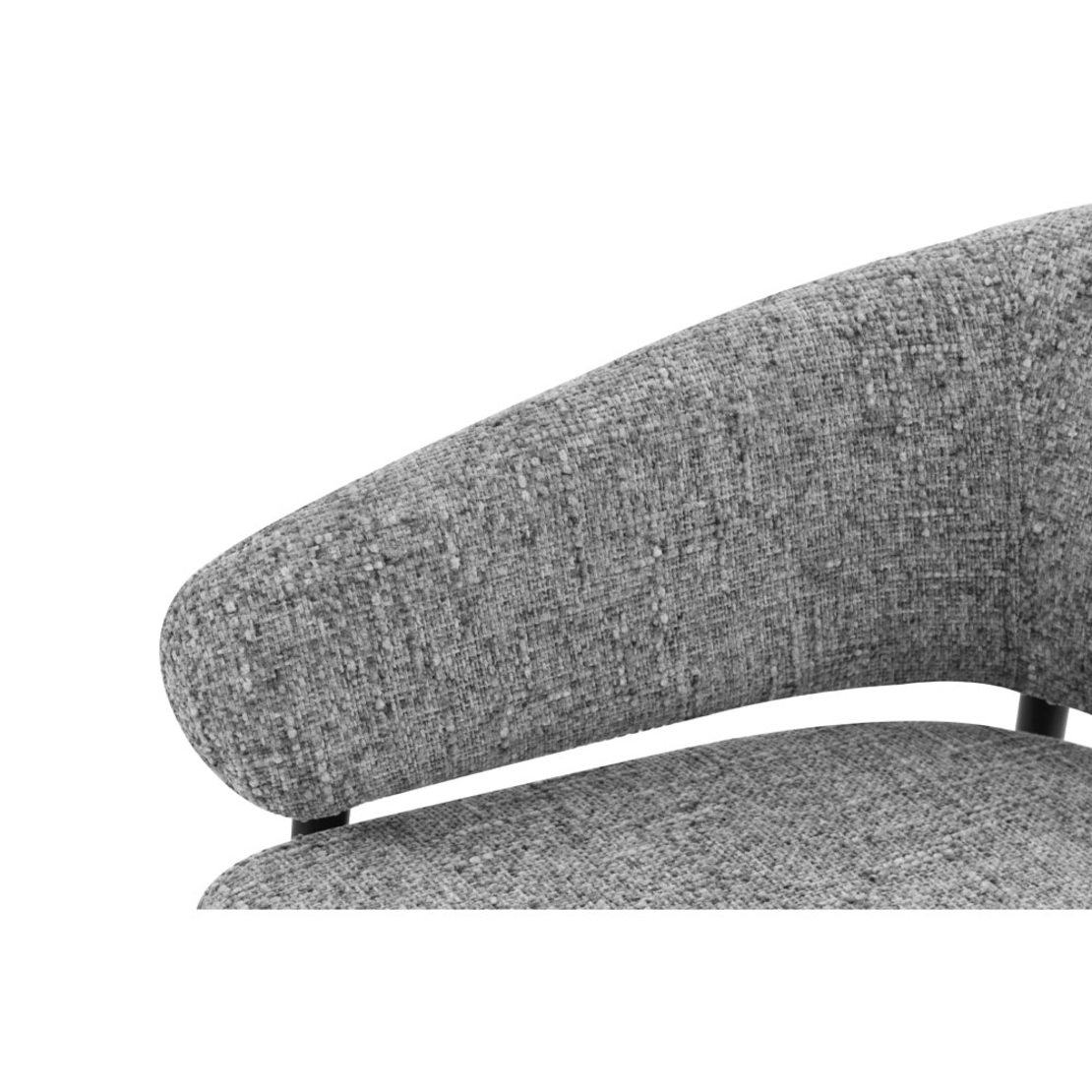MORITZ ARMCHAIR FABRIC GREY METAL BLACK E1 PR