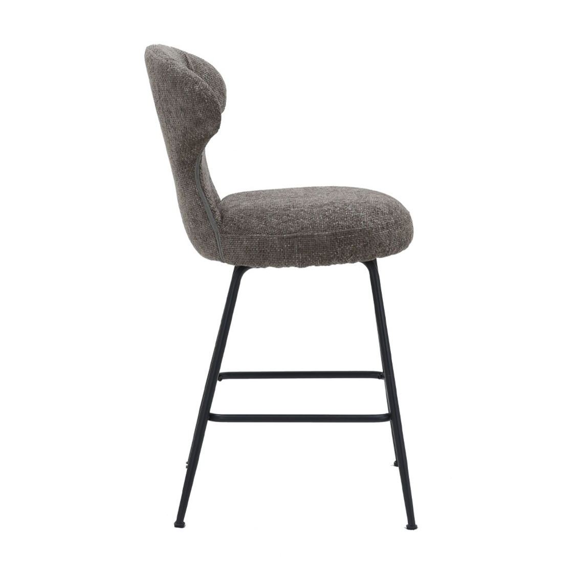 FUNGO STOOL BAR FABRIC GREY METAL BLACK E1 PRC