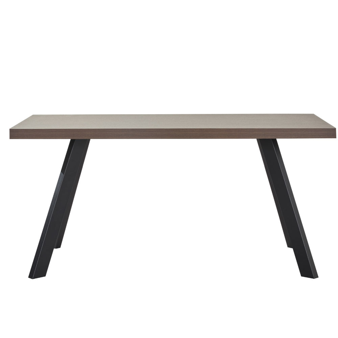 VILLE TABLE MELAMINE WALNUT MELAMINE BLACK 160x80x76 E1