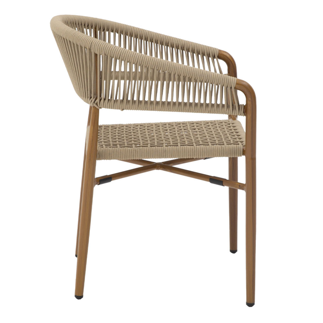 SCORPION ARMCHAIR ALUMINIUM NATURAL 56x57,5xH76cm PRC