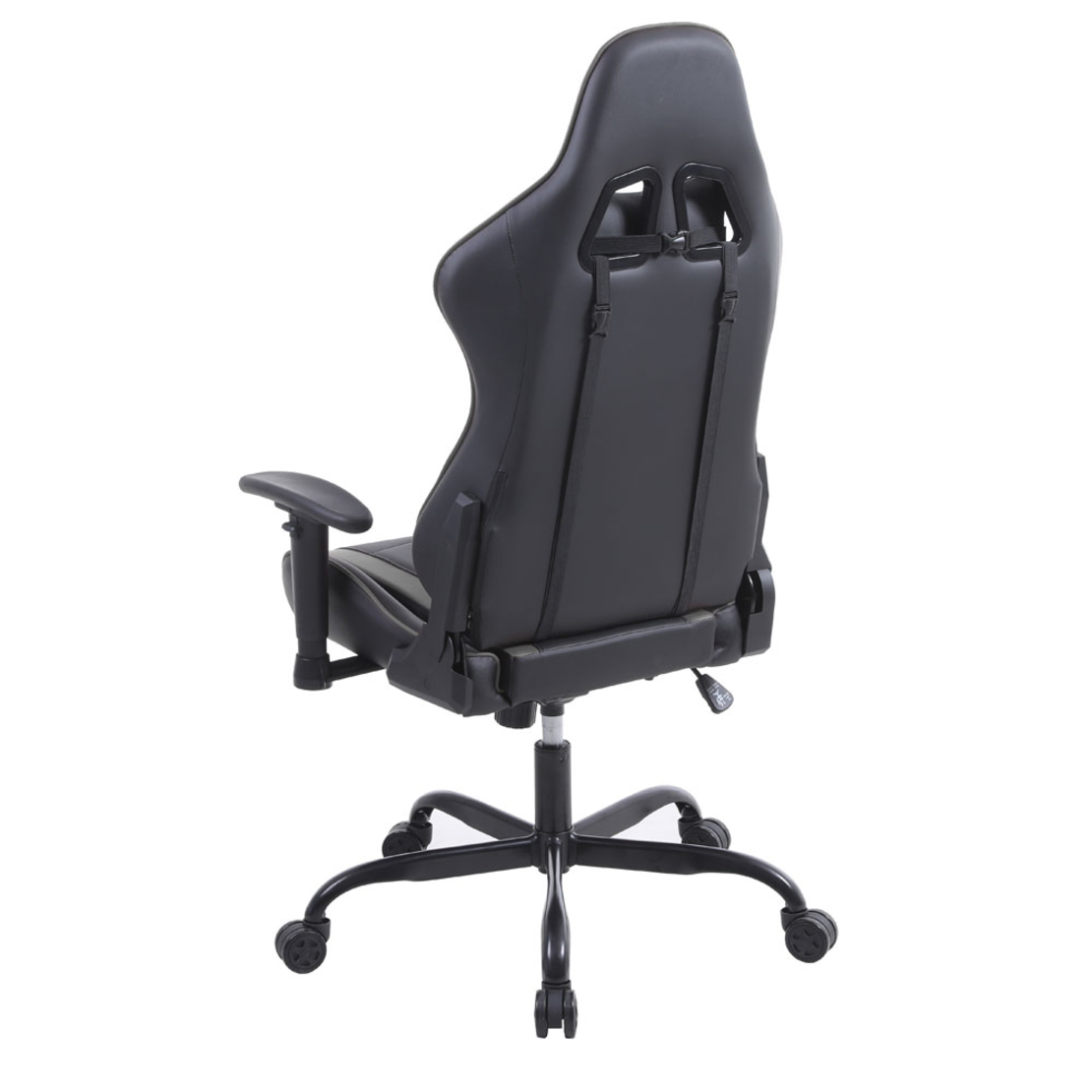 EXPLOR GAMING CHAIR DESK FABRIC BLACK METAL GREY METAL 50x71xΗ135cm PRC