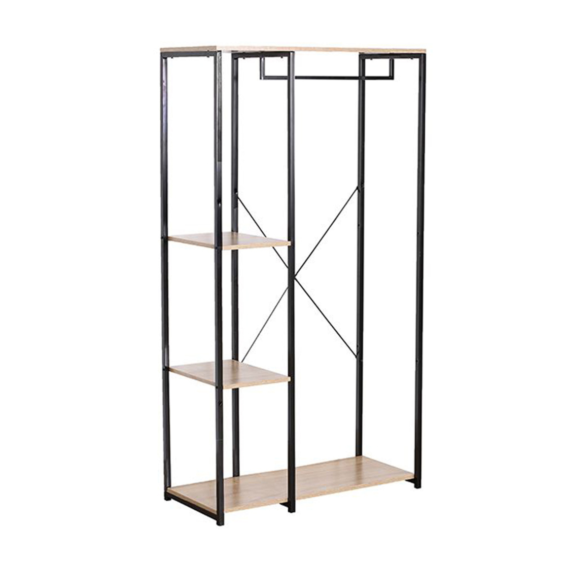 MODE WARDROBE CHIPBOARD WITH MELAMINE SONOMA METAL BLACK 90x40xH167cm E1 PRC