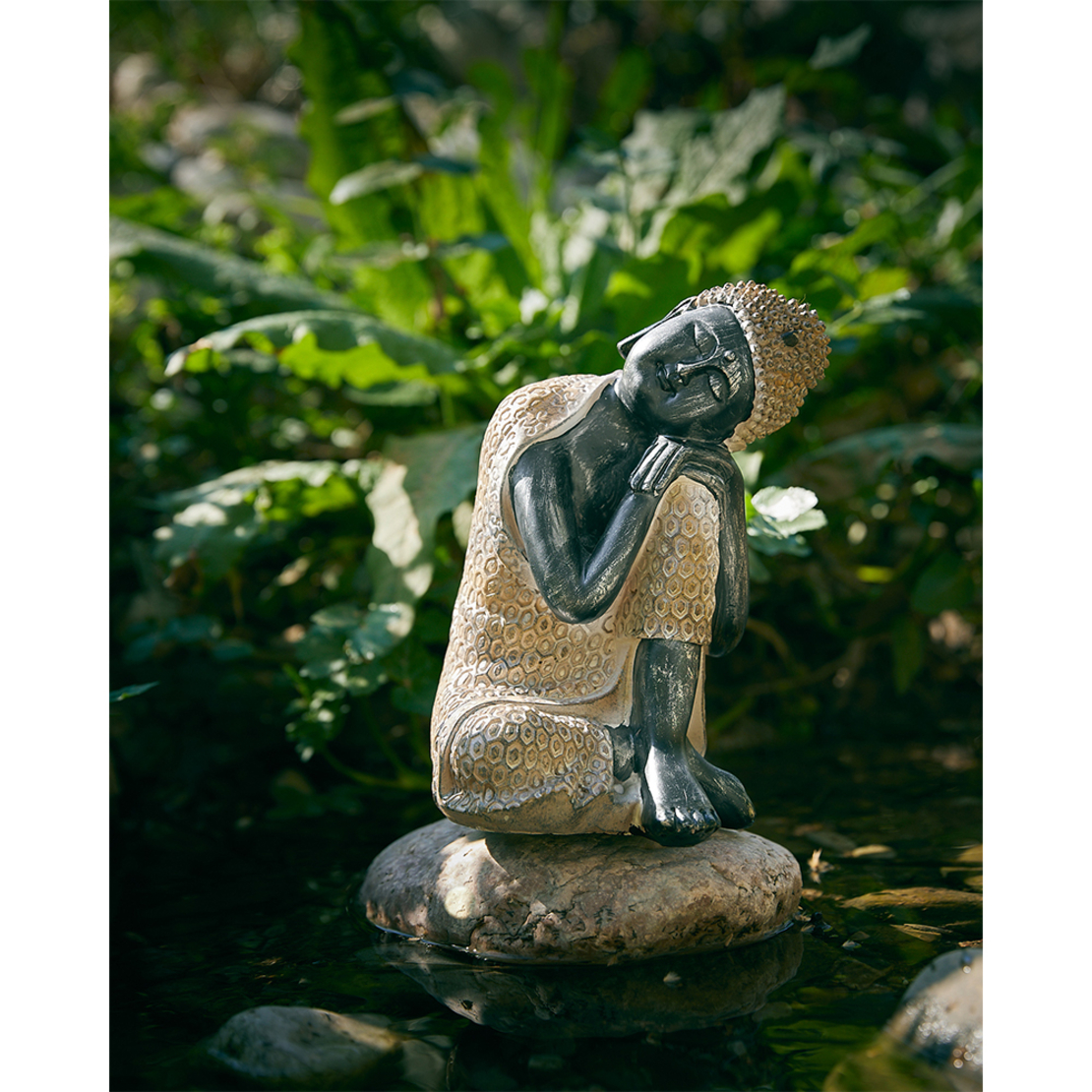 RESTING BUDDHA 1 DECO BUDDHA POLYRESIN NATURAL BLA