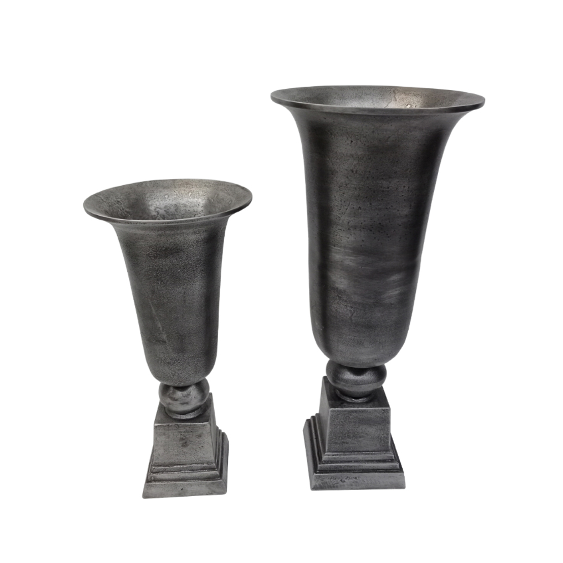 DEVI VASE SET 2PCS ALUMINIUM SILVER ANTIQUE D24_19