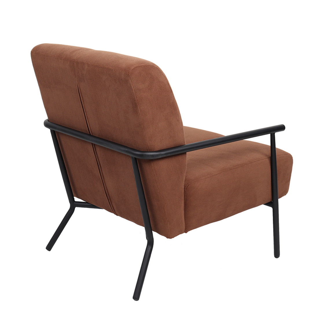 KIOTO ARMCHAIR FABRIC TERRACOTTA METAL BLACK PRC
