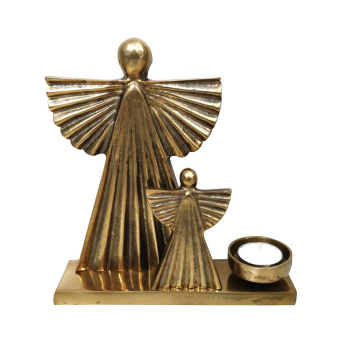 XMAS GOLD ANGEL 5 DECO ALUMINIUM GOLD 21x6xH22cm I