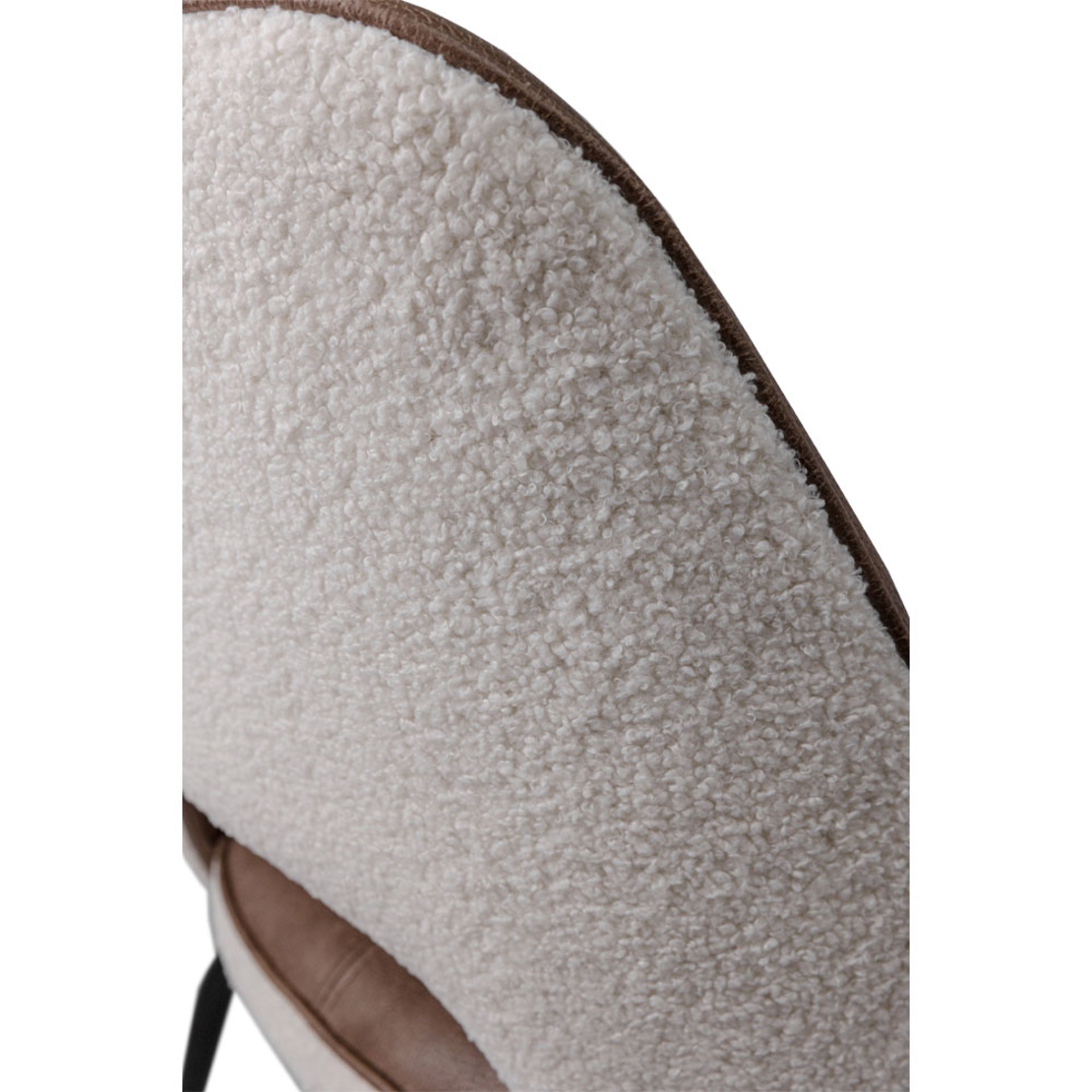 MONTE CHAIR FABRIC BROWN CREAM METAL BLACK MATTE E1 PRC