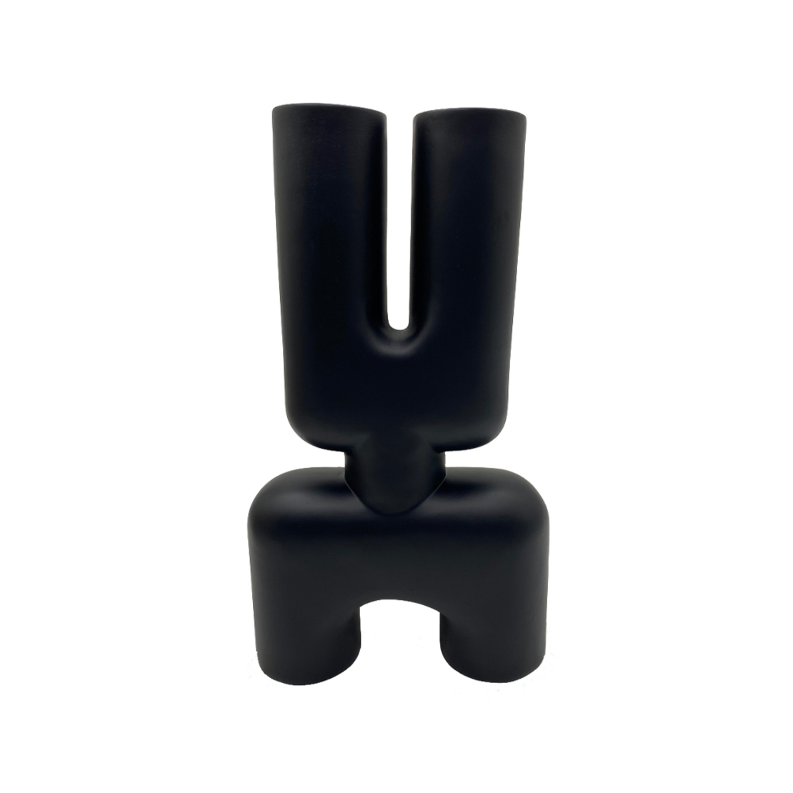 MORP VASE POLYRESIN BLACK 18,5x7xH31,5cm PRC