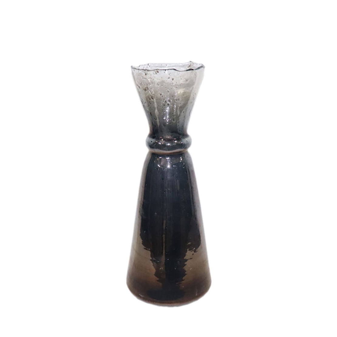 AMONG VASE GLASS GREY D17xH45cm IN