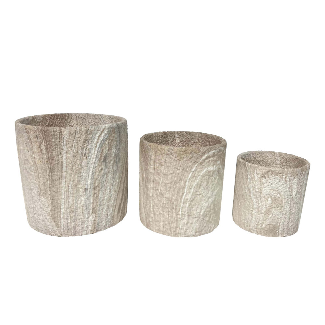 PUMOR PLANTER SET 3PCS 18x18x18 CERAMIC BEIGE WHITE