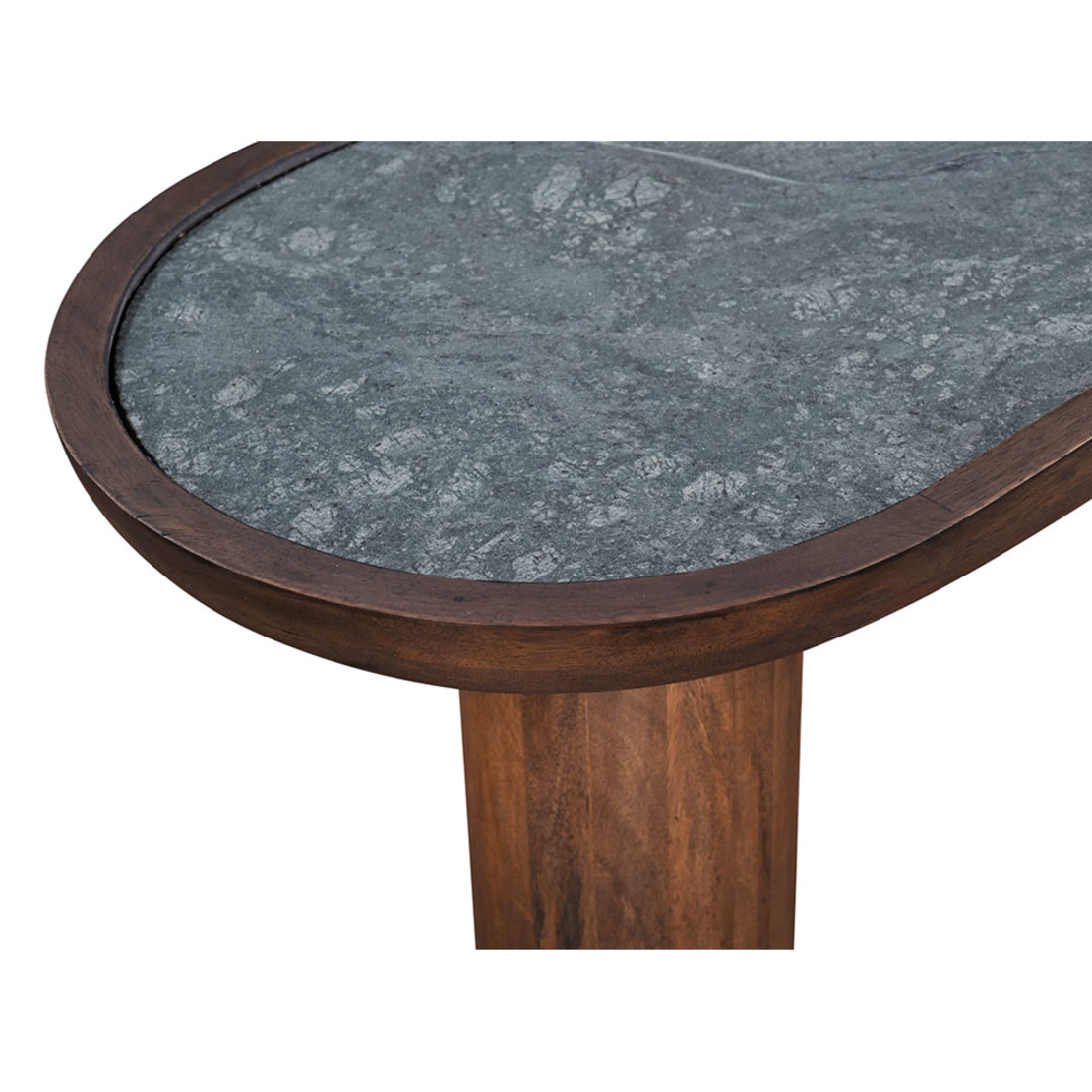 SAVY CONSOLE WOOD MANGO WALNUT GREEN STONE 120x40x