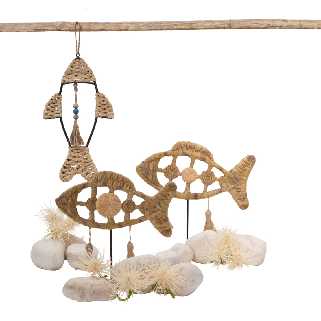 QUERSUS 1 DECO FISH POLYRESIN NATURAL 29,5x6,5xH27
