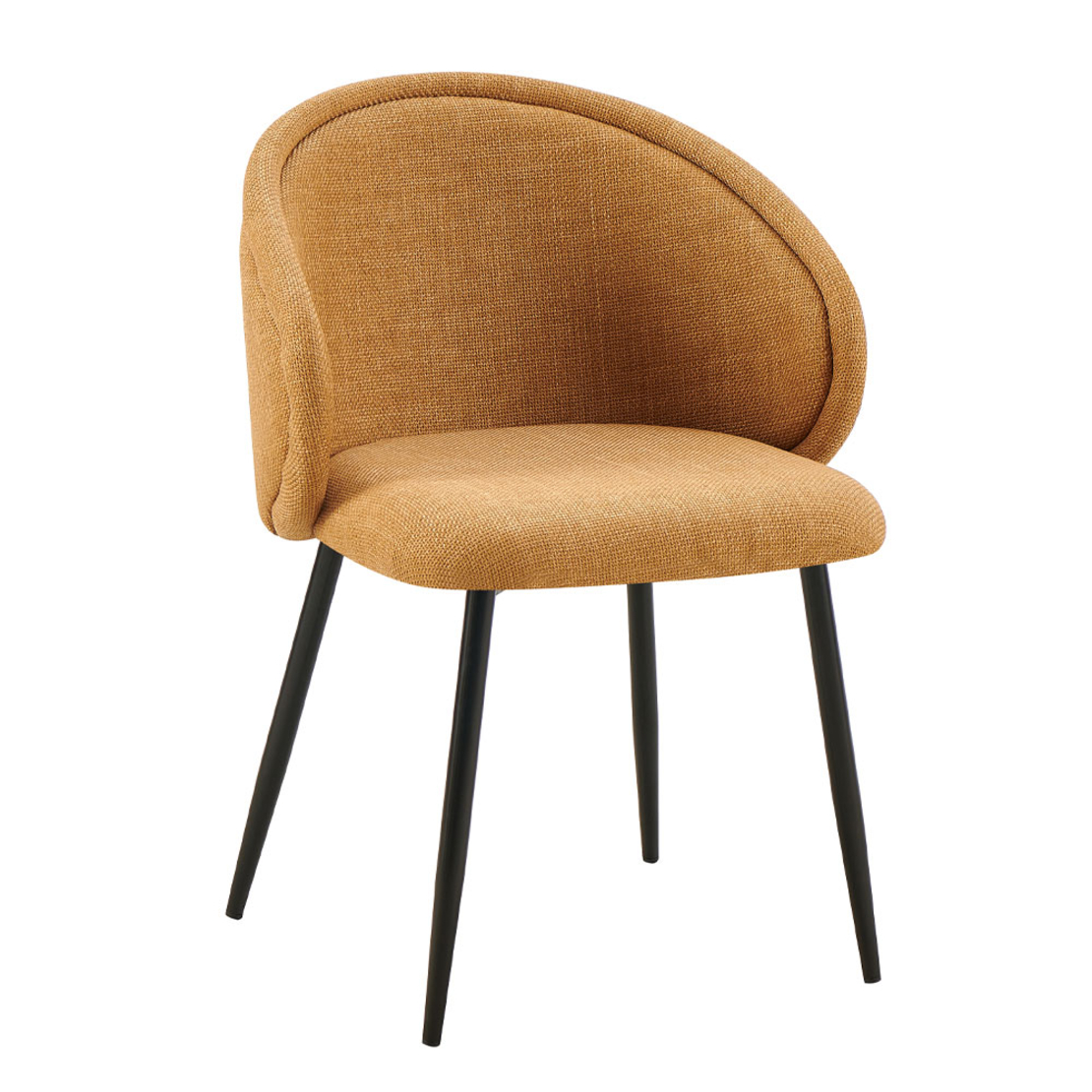 FIGARO CHAIR ARMCHAIR FABRIC YELLOW METAL BLACK E1 PRC