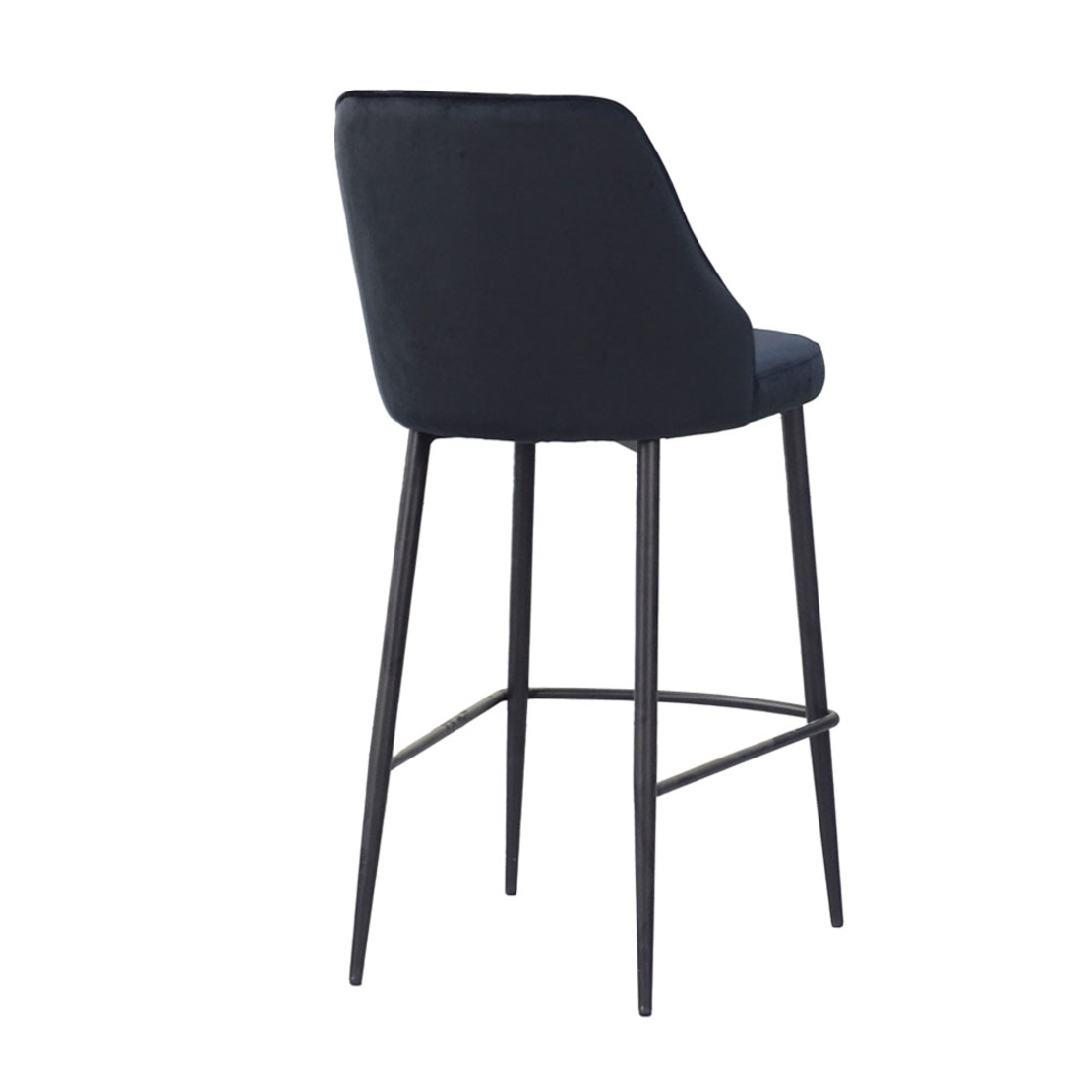 KING STOOL BAR FABRIC BLACK METAL BLACK PRC