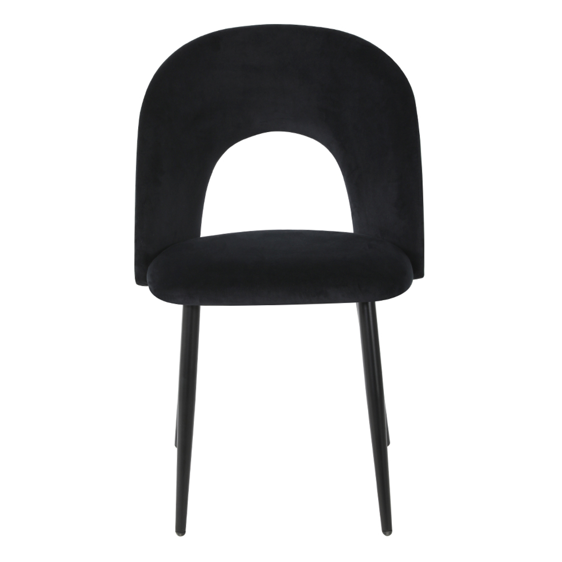 KIM CHAIR FABRIC BLACK METAL BLACK E1 PRC