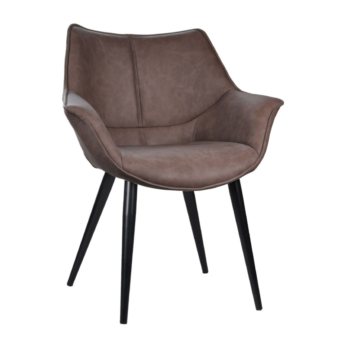 JONES CHAIR FABRIC BROWN METAL BLACK PRC
