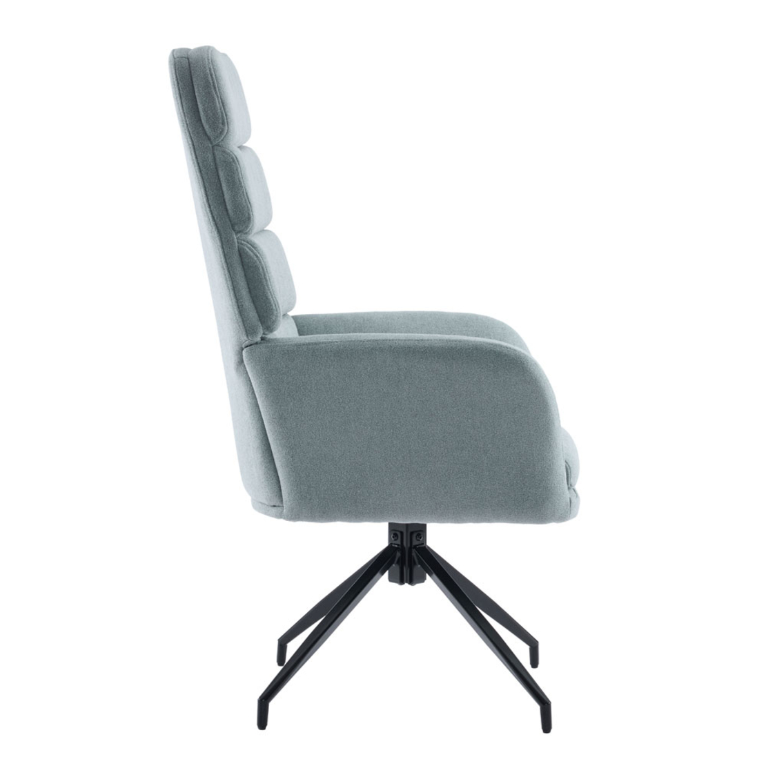 GIRAR ARMCHAIR SWIVEL FABRIC MINT METAL BLACK PRC