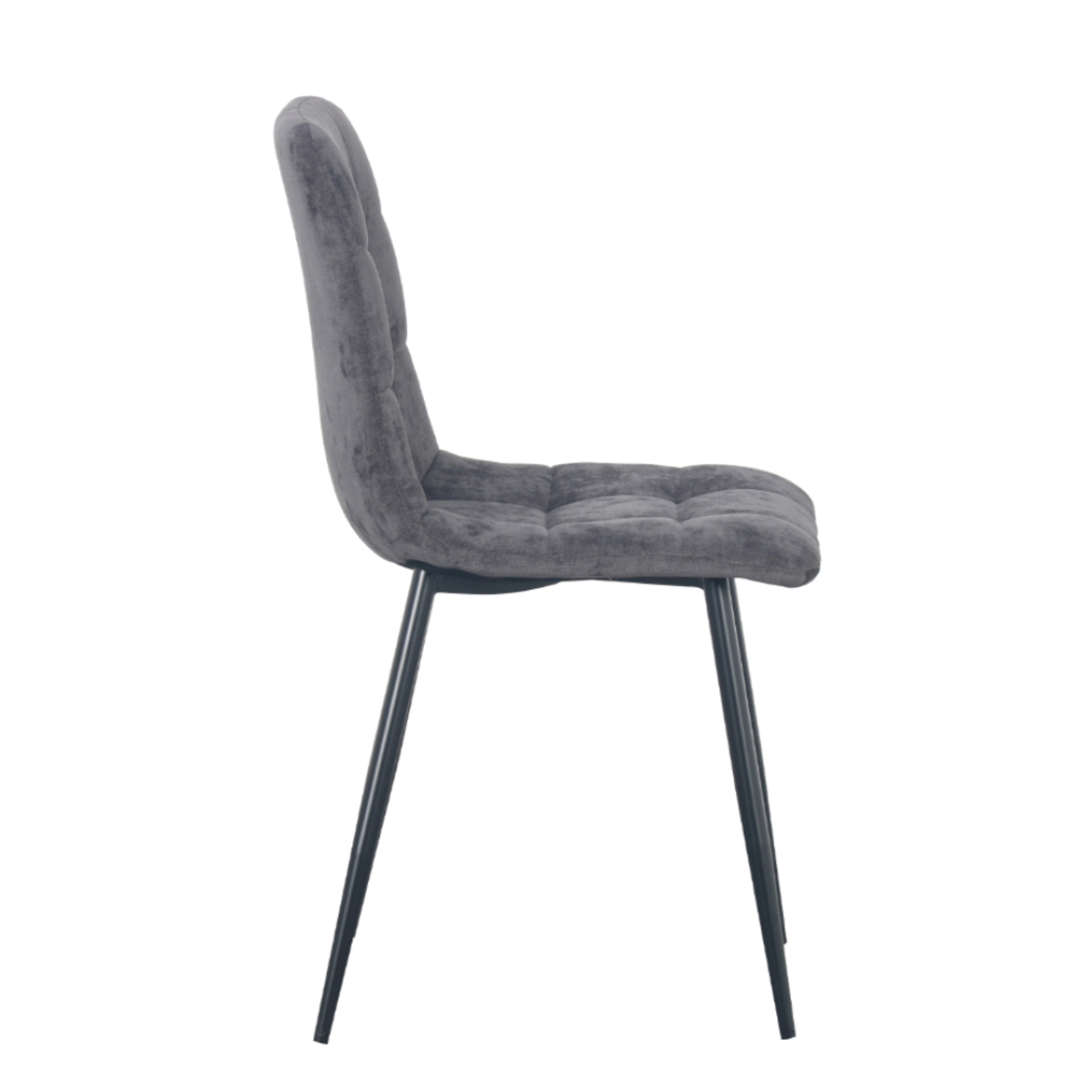 NATURE CHAIR FABRIC GREY DARK METAL BLACK PRC