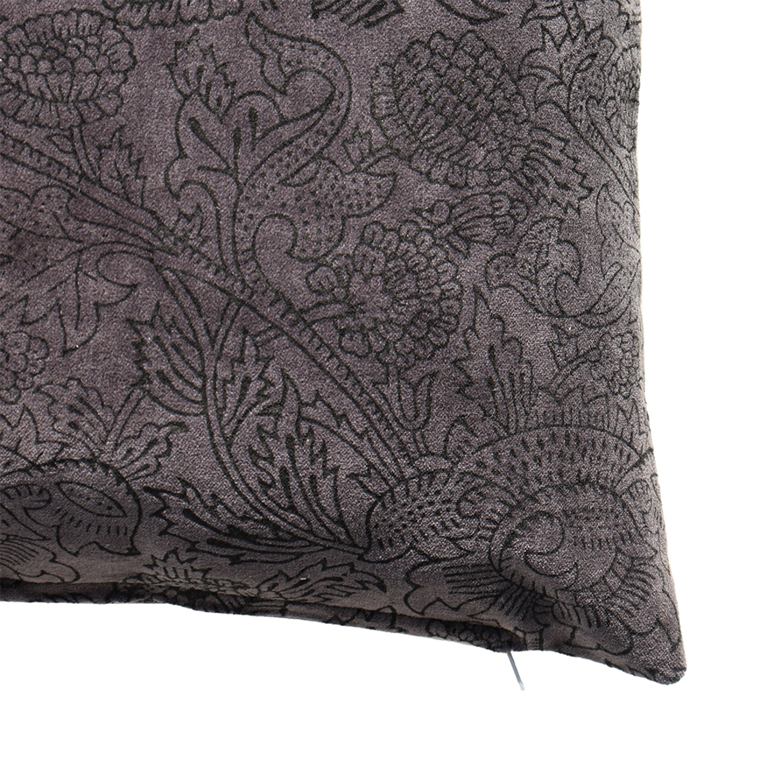 ONYX DECOR CUSHION COTTON VELVET BLACK 50x50 IN