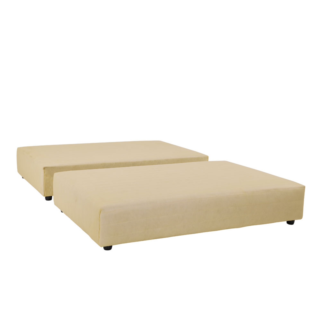 OVAL BED WITHOUT STORAGE (FOR MATTRESS 160x200cm) FABRIC OFF WHITE FABRIC E1 EU