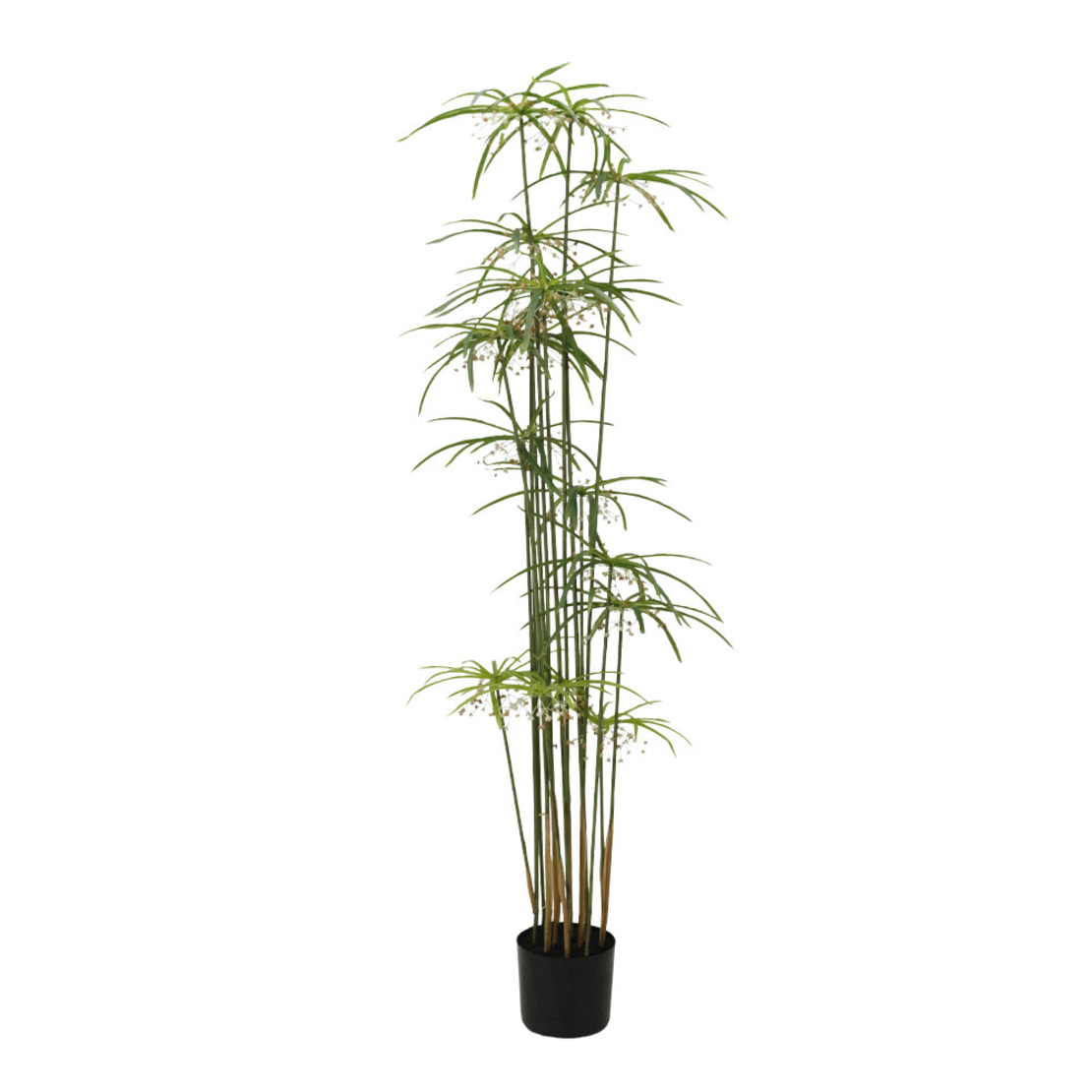 WINDMILL ARTIFICIAL PLANT IN POT GREEN BLACK H160c