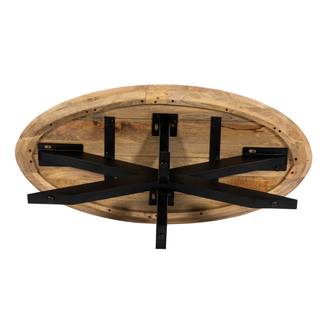 SKORPIO COFFEE TABLE WOOD MANGO WALNUT METAL BLACK 120x60xH45cm IN