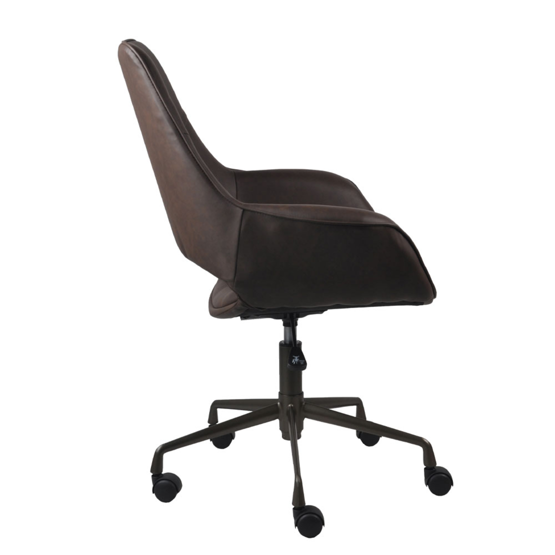 MINIMAL CHAIR DESK FABRIC BROWN METAL METAL 65,5x64,5xH106cm PRC
