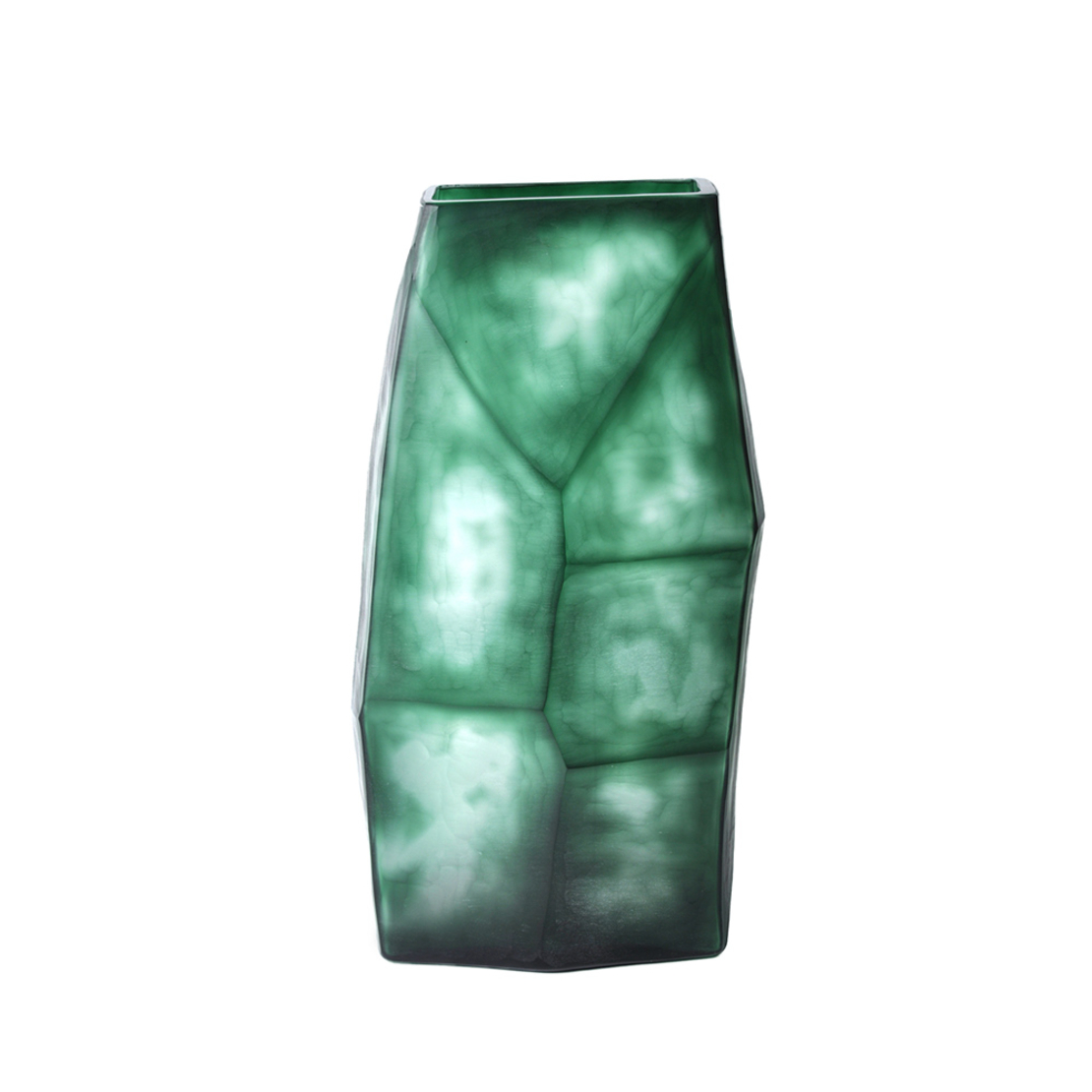 ROCHE GREEN VASE GLASS GREEN 20,5x15xH38cm PRC