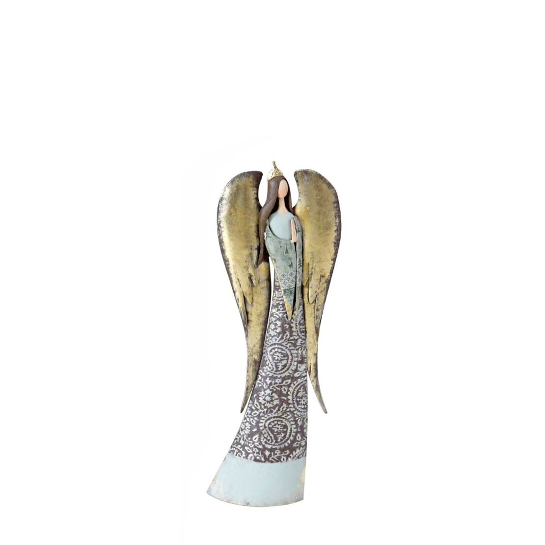 XMAS ANGEL WINGS C ANGEL METAL GOLD 20x9xH54cm PRC
