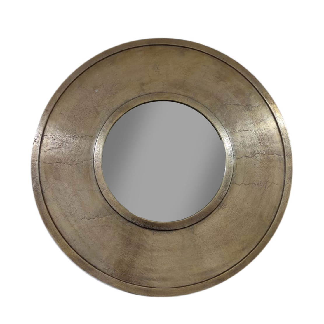 INK MIRROR ALUMINIUM BRASS ANTIQUE 76x2x76 IN