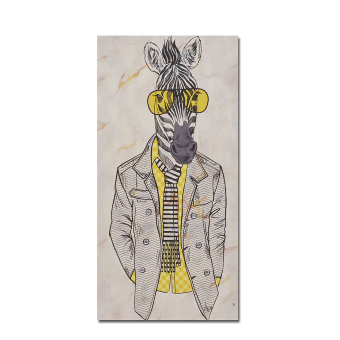 MR.ZEBRA PAINTING CANVAS MULTICOLOR WOOD 30x60xH1,